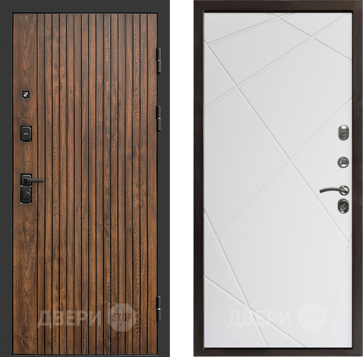 Входная металлическая Дверь Престиж Tvist Лучи Бетон белый в Бронницах