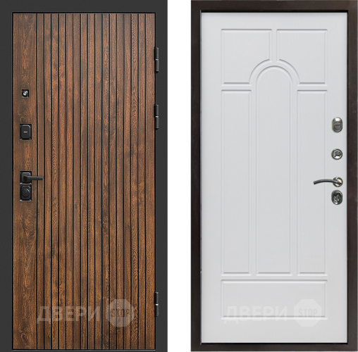 Входная металлическая Дверь Престиж Tvist Арка Белое дерево в Бронницах