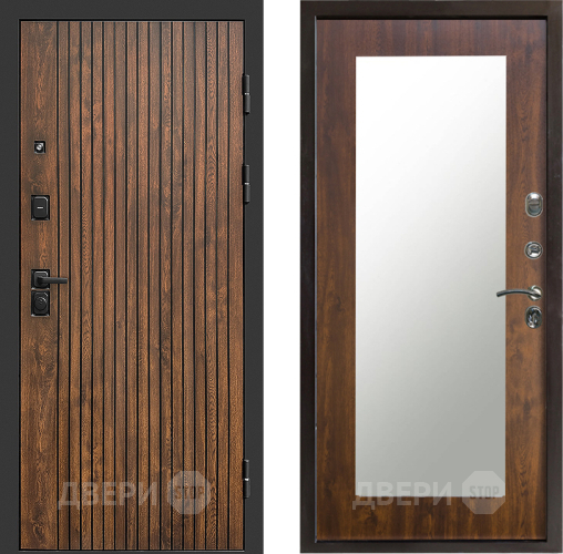 Входная металлическая Дверь Престиж Tvist Зеркло Пастораль Дуб в Бронницах