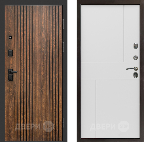 Входная металлическая Дверь Престиж Tvist Горизонт Бетон белый в Бронницах