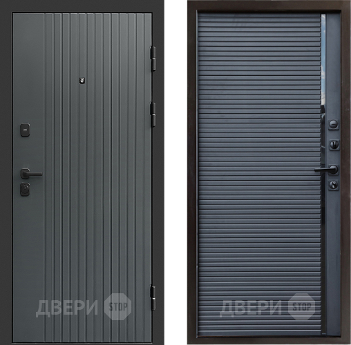 Входная металлическая Дверь Престиж Tvist Grey Porte Черный кварц в Бронницах
