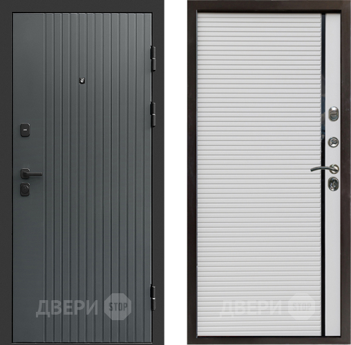 Входная металлическая Дверь Престиж Tvist Grey Porte Белый в Бронницах