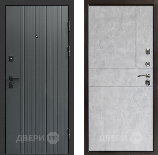 Входная металлическая Дверь Престиж Tvist Grey Горизонт Бетон светлый в Бронницах
