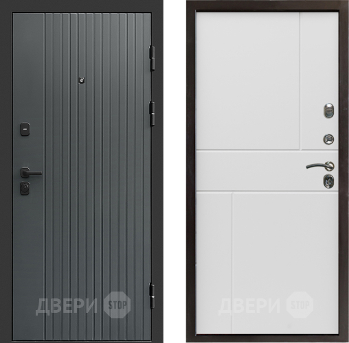Входная металлическая Дверь Престиж Tvist Grey Горизонт Бетон белый в Бронницах