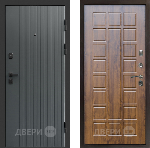 Входная металлическая Дверь Престиж Tvist Grey Престиж Дуб в Бронницах