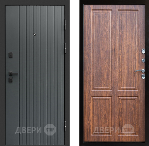 Входная металлическая Дверь Престиж Tvist Grey Премиум Орех светлый в Бронницах