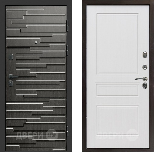Входная металлическая Дверь Престиж Rivera Классика Белое дерево в Бронницах
