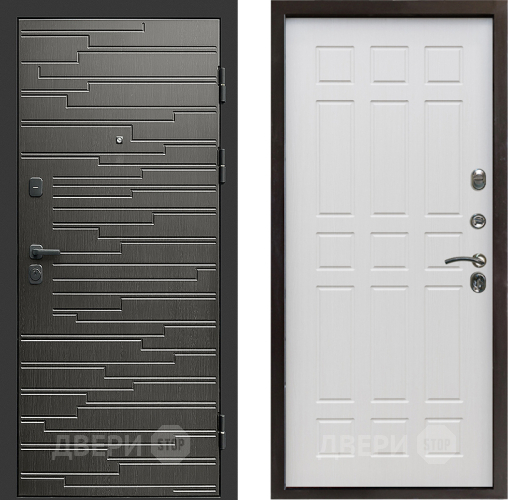 Входная металлическая Дверь Престиж Rivera Спарта Лиственница белая в Бронницах