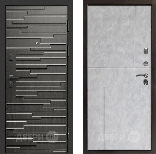 Входная металлическая Дверь Престиж Rivera Горизонт Бетон светлый в Бронницах
