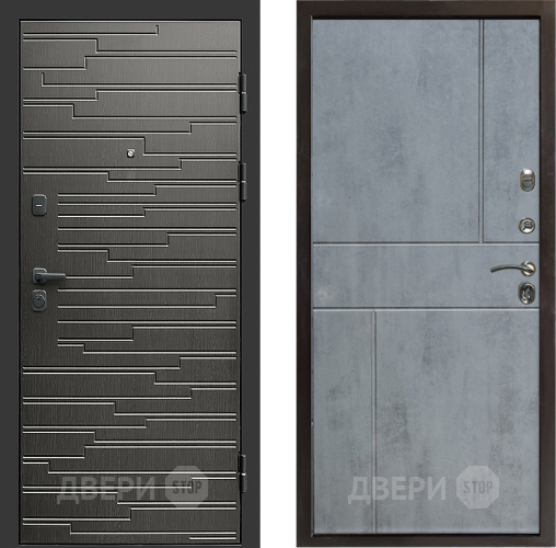 Входная металлическая Дверь Престиж Rivera Горизонт Бетон темный в Бронницах