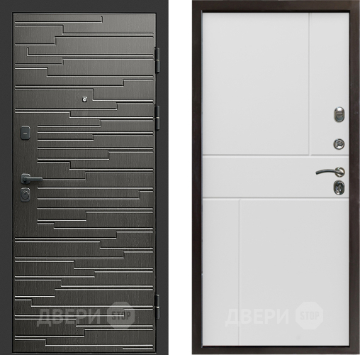 Входная металлическая Дверь Престиж Rivera Горизонт Бетон белый в Бронницах