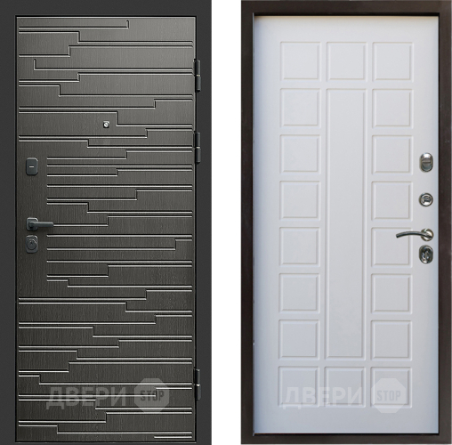 Входная металлическая Дверь Престиж Rivera Престиж Белое дерево в Бронницах