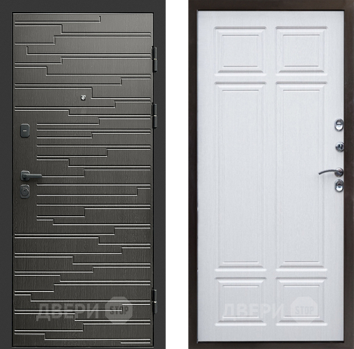 Входная металлическая Дверь Престиж Rivera Премиум Лиственница белая в Бронницах