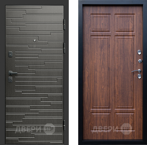 Входная металлическая Дверь Престиж Rivera Премиум Орех темный в Бронницах