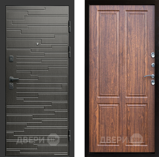 Входная металлическая Дверь Престиж Rivera Премиум Орех светлый в Бронницах