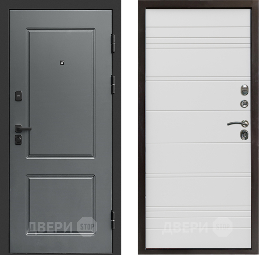 Входная металлическая Дверь Престиж Verona Line Белый в Бронницах