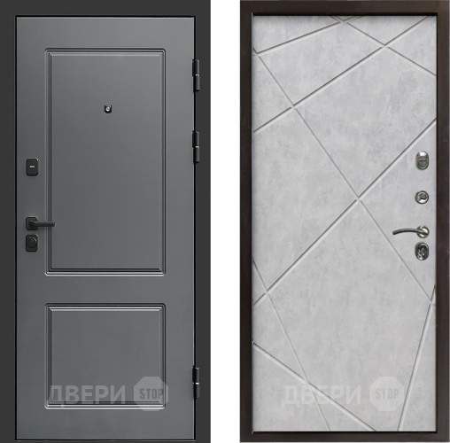 Входная металлическая Дверь Престиж Verona Лучи Бетон светлый в Бронницах
