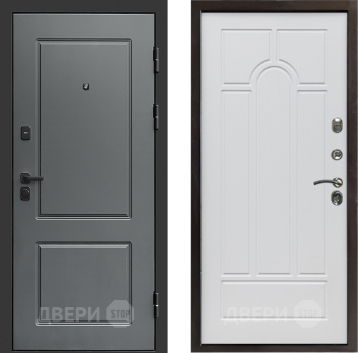 Входная металлическая Дверь Престиж Verona Арка Белое дерево в Бронницах