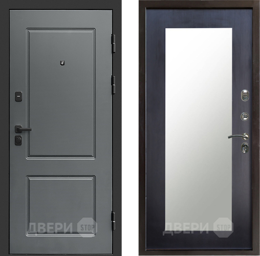 Входная металлическая Дверь Престиж Verona Зеркло Пастораль Венге в Бронницах