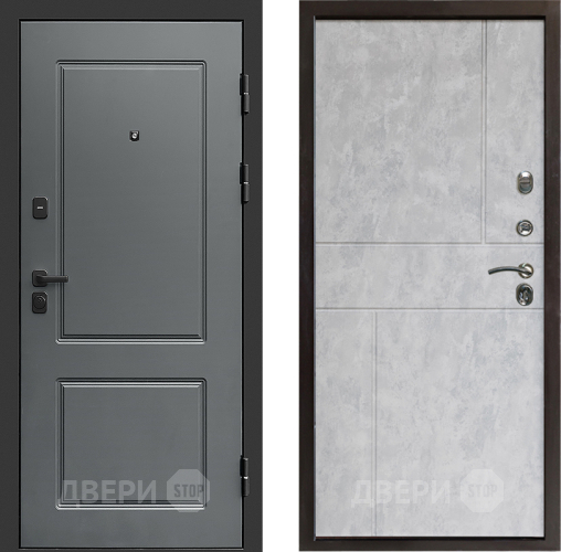Входная металлическая Дверь Престиж Verona Горизонт Бетон светлый в Бронницах