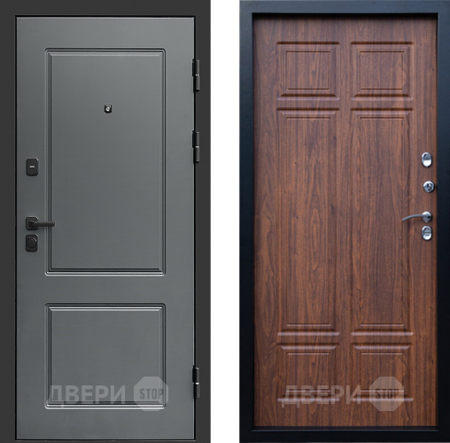 Входная металлическая Дверь Престиж Verona Премиум Орех темный в Бронницах