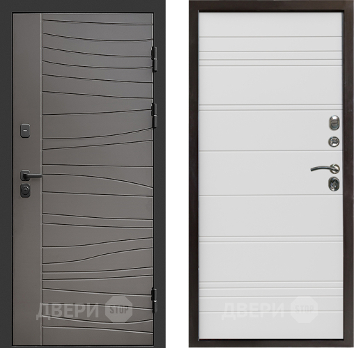 Входная металлическая Дверь Престиж Siciliya Line Белый в Бронницах