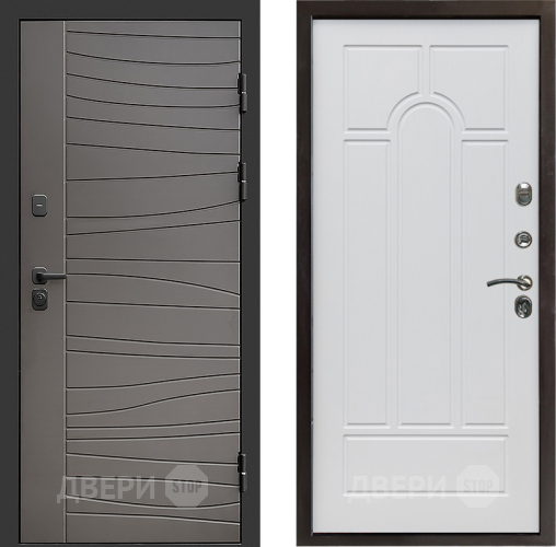 Входная металлическая Дверь Престиж Siciliya Арка Белое дерево в Бронницах