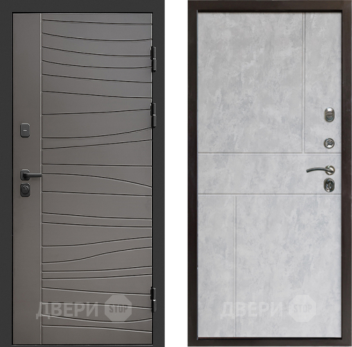 Входная металлическая Дверь Престиж Siciliya Горизонт Бетон светлый в Бронницах