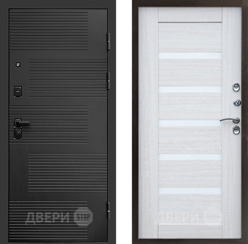 Входная металлическая Дверь Престиж Favorit Царга Лиственница белая в Бронницах