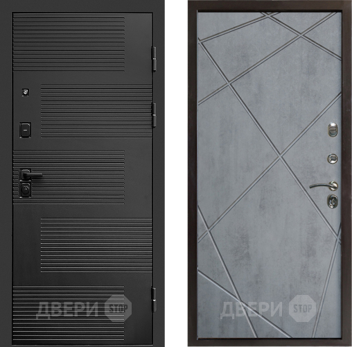 Входная металлическая Дверь Престиж Favorit Лучи Бетон темный в Бронницах