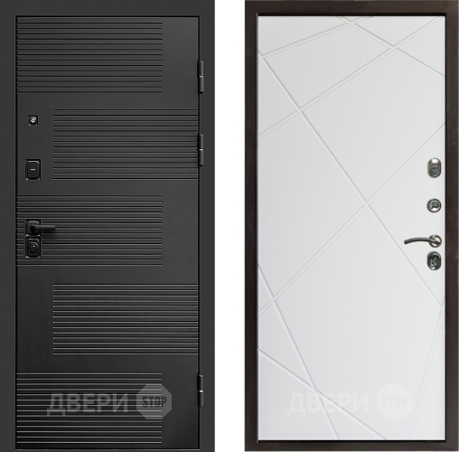 Входная металлическая Дверь Престиж Favorit Лучи Бетон белый в Бронницах