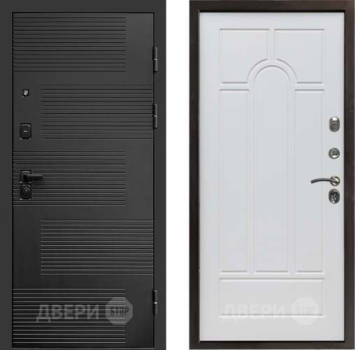 Входная металлическая Дверь Престиж Favorit Арка Белое дерево в Бронницах