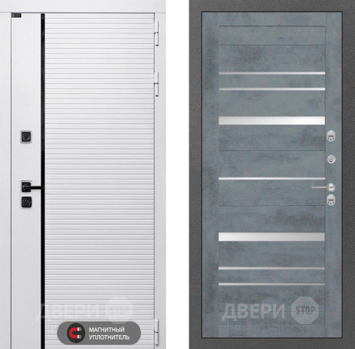 Входная металлическая Дверь Лабиринт (LABIRINT) Royal 20 Бетон темный в Бронницах