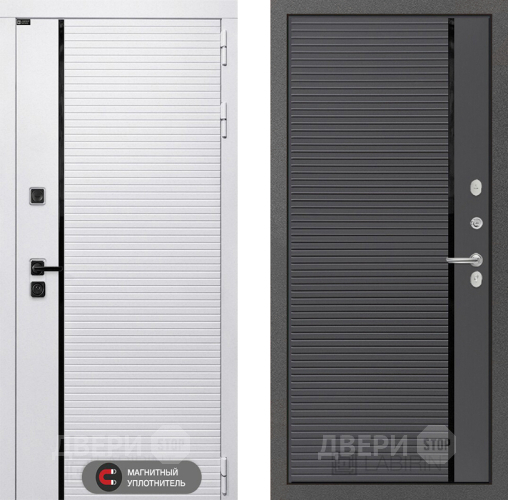 Входная металлическая Дверь Лабиринт (LABIRINT) Royal 22 Графит софт в Бронницах