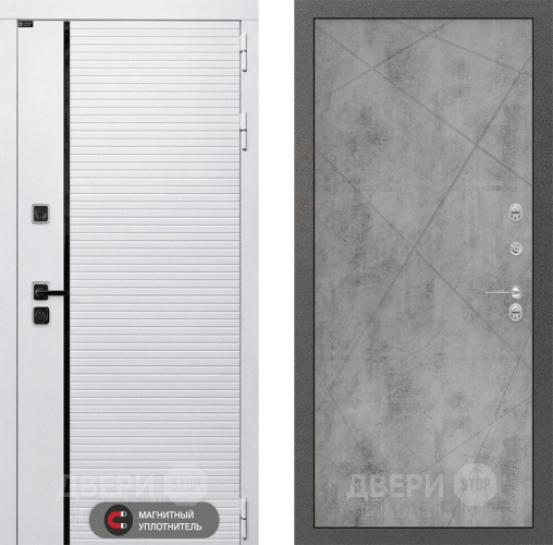 Входная металлическая Дверь Лабиринт (LABIRINT) Royal 24 Бетон светлый в Бронницах