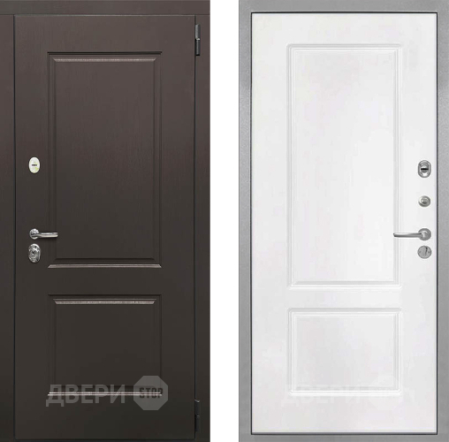 Входная металлическая Дверь Интекрон (INTECRON) Кампо КВ-2 Белый матовый в Бронницах