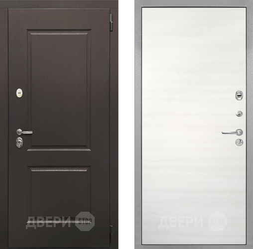 Входная металлическая Дверь Интекрон (INTECRON) Кампо Гладкая Дуб сильвер поперечный в Бронницах