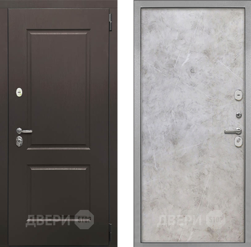 Входная металлическая Дверь Интекрон (INTECRON) Кампо Гладкая Мрамор светлый в Бронницах