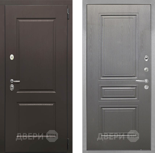 Входная металлическая Дверь Интекрон (INTECRON) Кампо ФЛ-243 Графит вуд дуб в Бронницах