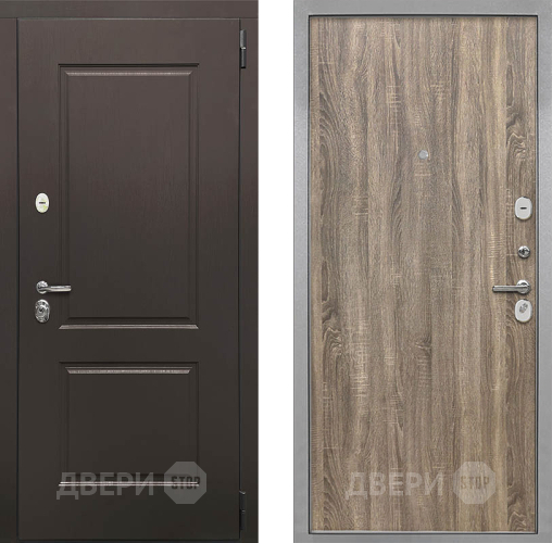 Входная металлическая Дверь Интекрон (INTECRON) Кампо Гладкая Дуб турин в Бронницах