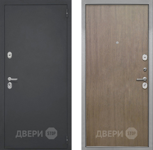 Входная металлическая Дверь Интекрон (INTECRON) Гектор Гладкая шпон Венге коричневый в Бронницах