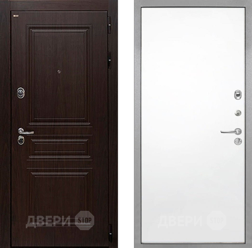 Дверь Интекрон (INTECRON) Брайтон Тиковое Дерево Гладкая Силк Сноу в Бронницах