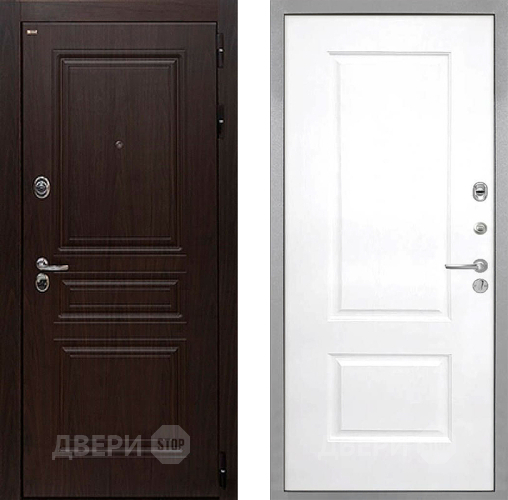 Входная металлическая Дверь Интекрон (INTECRON) Брайтон Тиковое Дерево Альба Роял Вуд белый в Бронницах