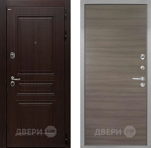 Входная металлическая Дверь Интекрон (INTECRON) Брайтон Тиковое Дерево Гладкая Дуб тоскано поперечный в Бронницах