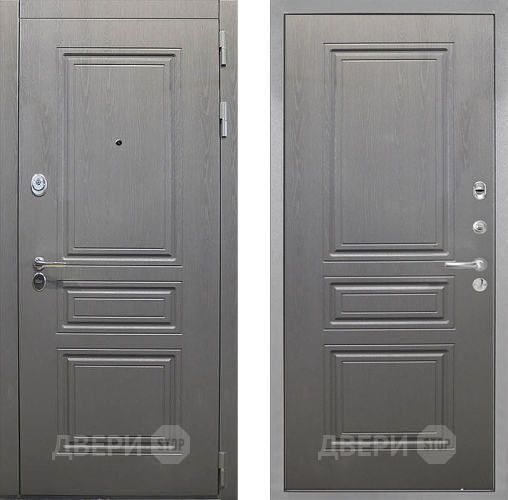 Входная металлическая Дверь Интекрон (INTECRON) Брайтон Графит ФЛ-243 Графит вуд дуб в Бронницах