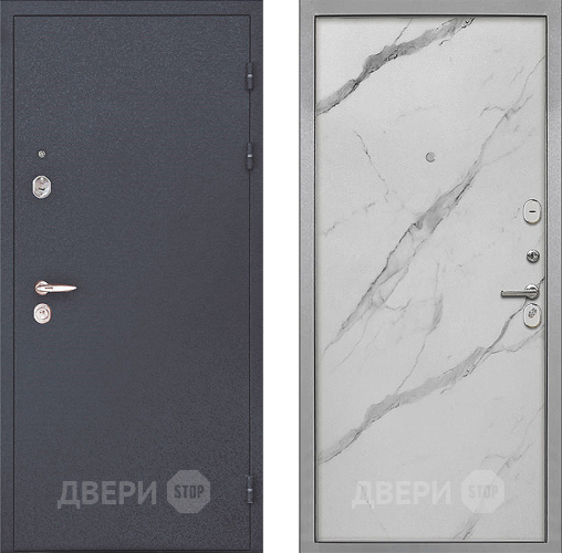 Входная металлическая Дверь Интекрон (INTECRON) Колизей Гладкая Мрамор натуральный арктик в Бронницах