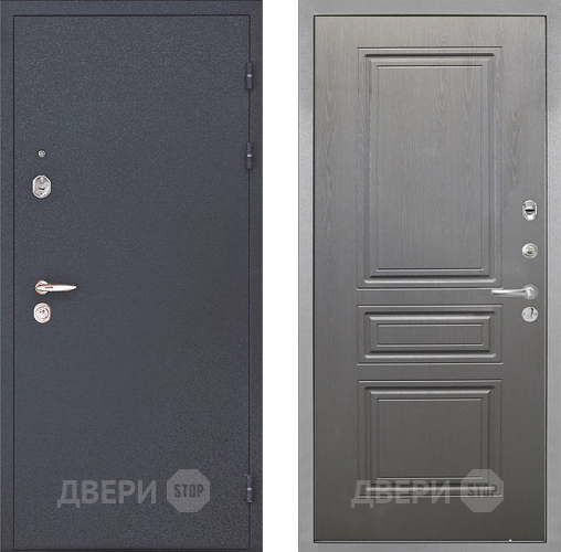 Входная металлическая Дверь Интекрон (INTECRON) Колизей ФЛ-243 Графит вуд дуб в Бронницах