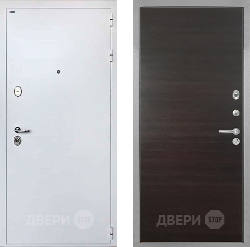 Входная металлическая Дверь Интекрон (INTECRON) Колизей White Гладкая Эковенге поперечный в Бронницах