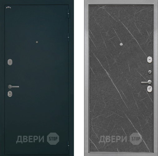 Входная металлическая Дверь Интекрон (INTECRON) Греция Гладкая Гранит лава оникс в Бронницах