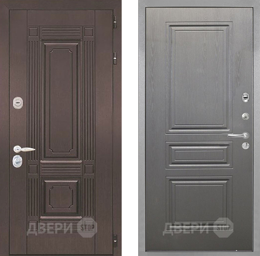 Входная металлическая Дверь Интекрон (INTECRON) Италия ФЛ-243 Графит вуд дуб в Бронницах